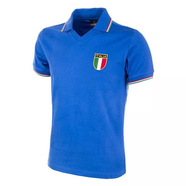 Camiseta Italy Copa Primera Equipación Retro 1982 Azul